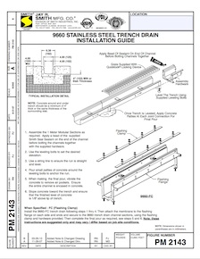 9665 6 Wide Modular Shallow Stainless Trench Drain System Jay
