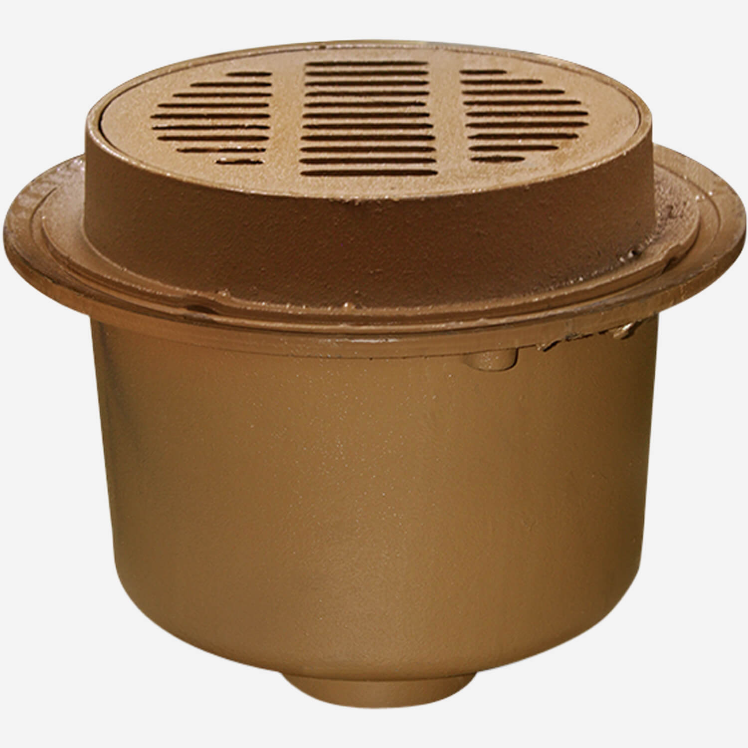 2242 Deep Body Heavy Duty Floor Drains with 12" Round Tops 