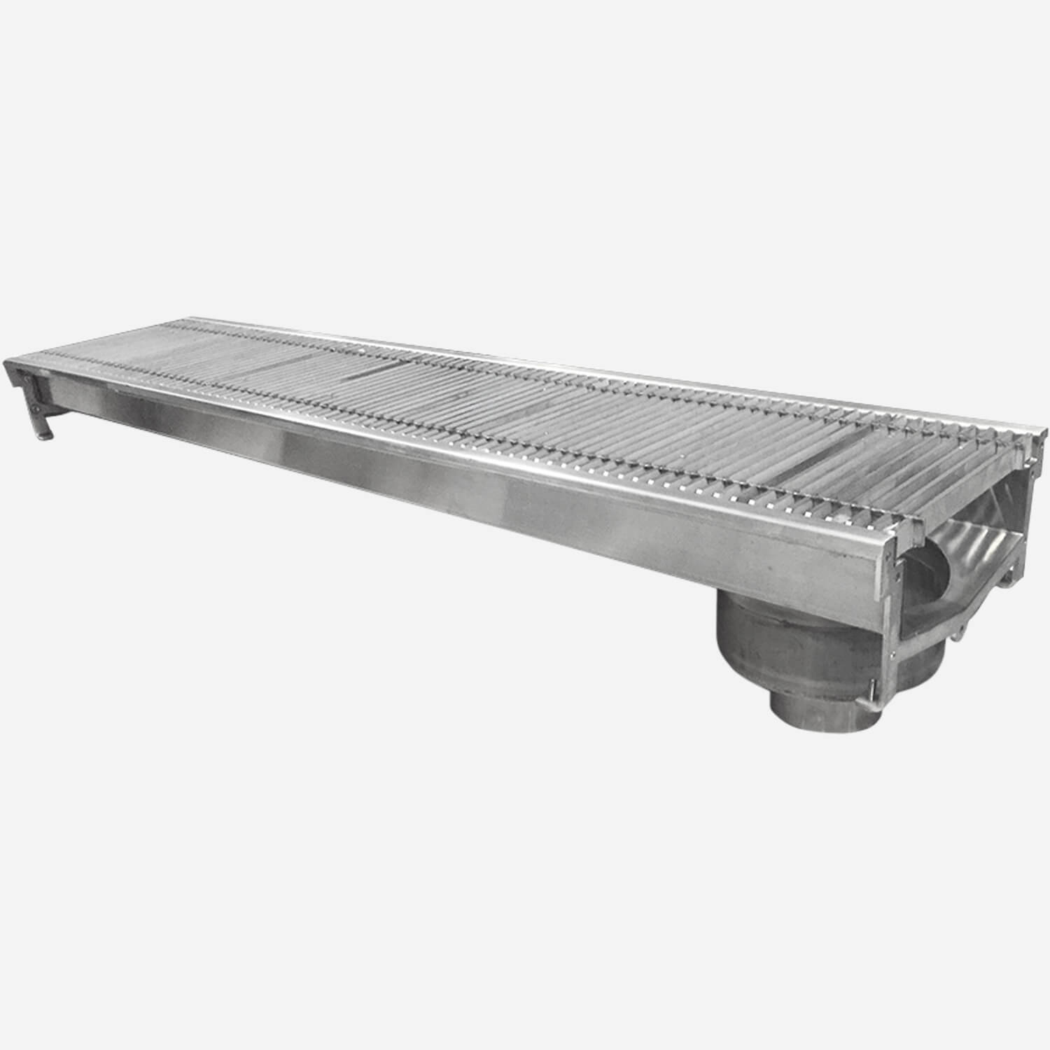 14" Wide Modular Stainless Steel Trench Drain System with Light Duty Drain Grate