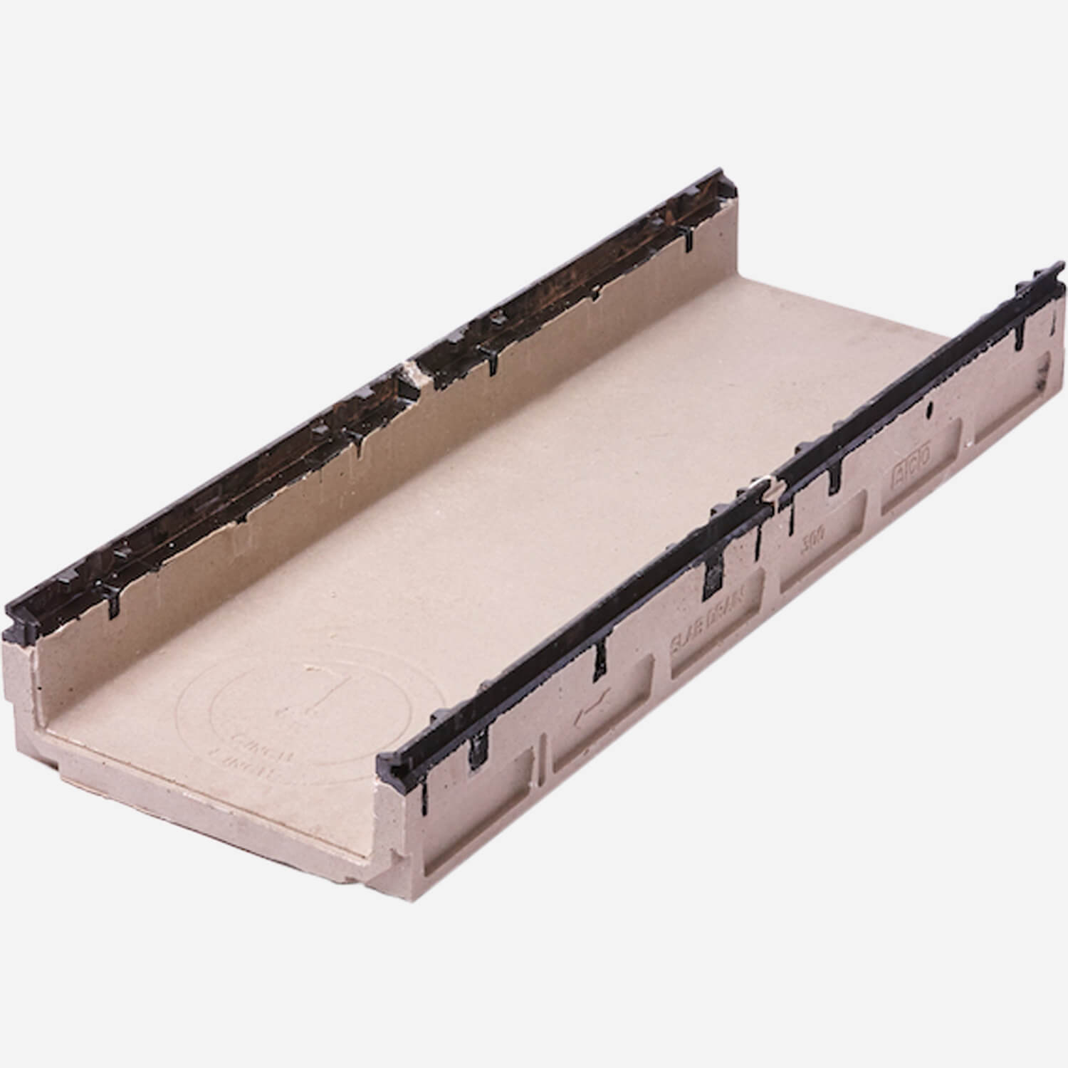 9807 - 14" Wide 'Shallow' Polymer Concrete Trench Drain for Heavy-Duty Applications - Powerdrain®