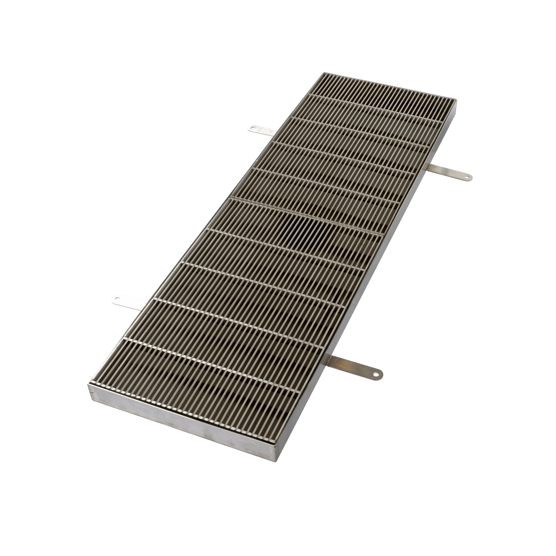 9678-100 Stainless Steel Linear Drain - Shallow, ADA, 100gpm