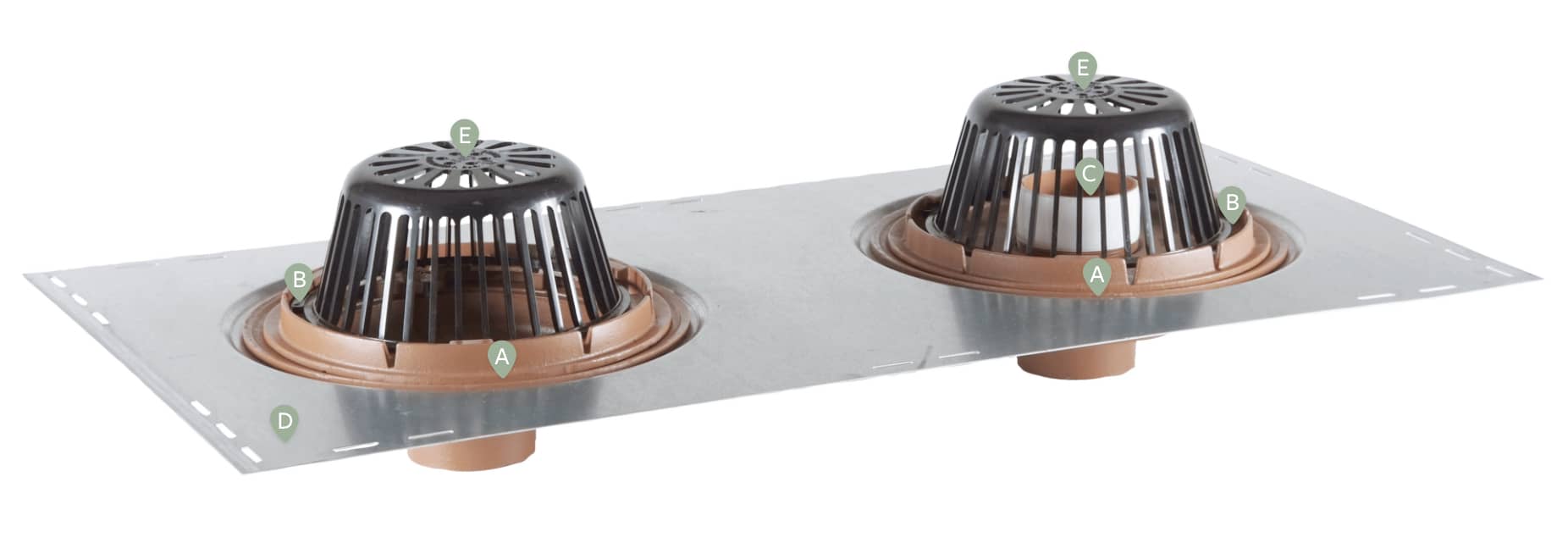 Smith fig. 1800 Roof Drain and Overflow Drain engineered to save installation costs