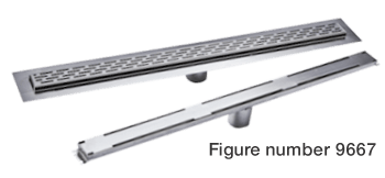 Potomac Stainless Steel Zipper Style Linear Shower Drain - Funitic