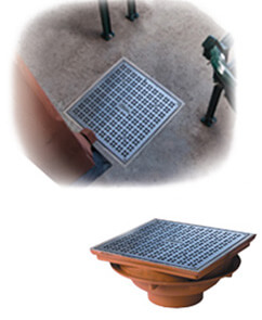 fig# 1410 Dock Drain with Custom Stainless Steel Grate