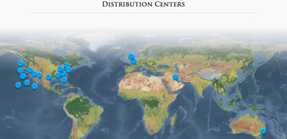 Morris Group International Distribution Centers Around the World
