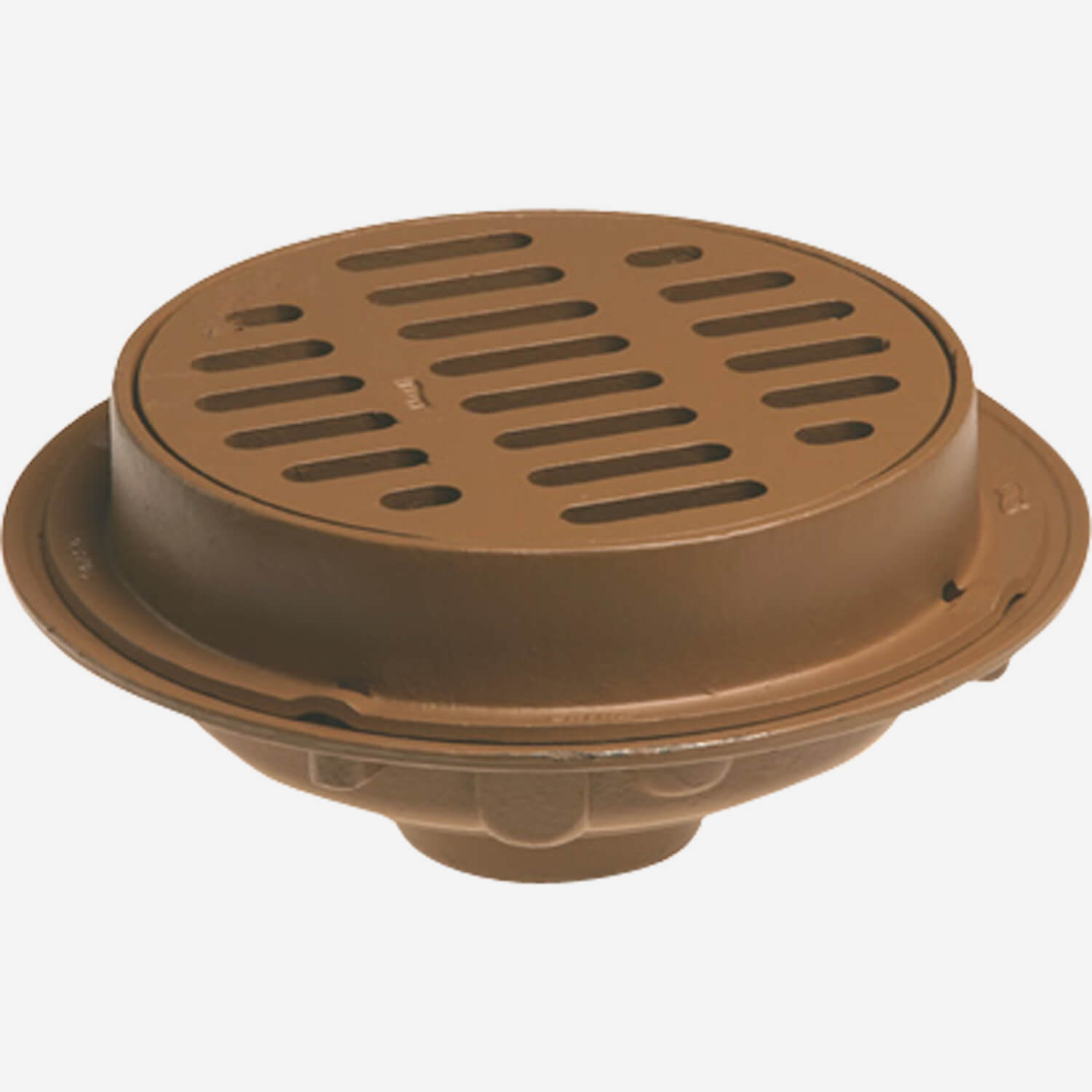 Wide Flange Floor Drains with 8 1/2" Round Tops